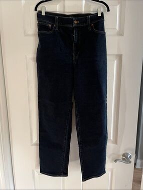 J. Crew High Rise Stovepipe Jeans in Dark Indigo